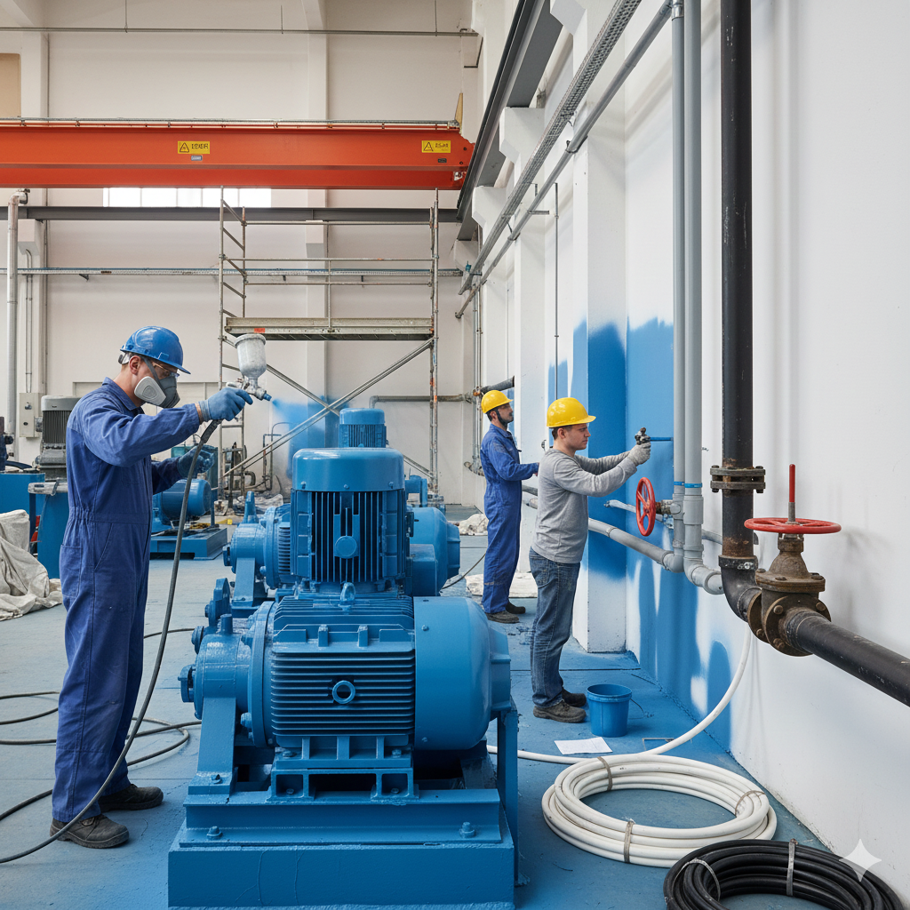 Repainting & Piping Works